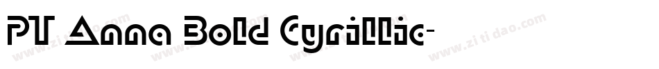 PT Anna Bold Cyrillic字体转换